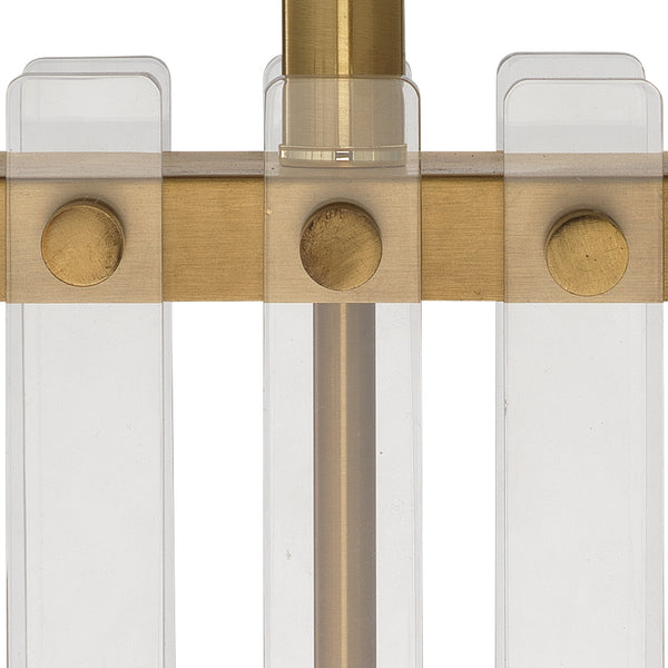 Acrylic Rods & Brass Table Lamp