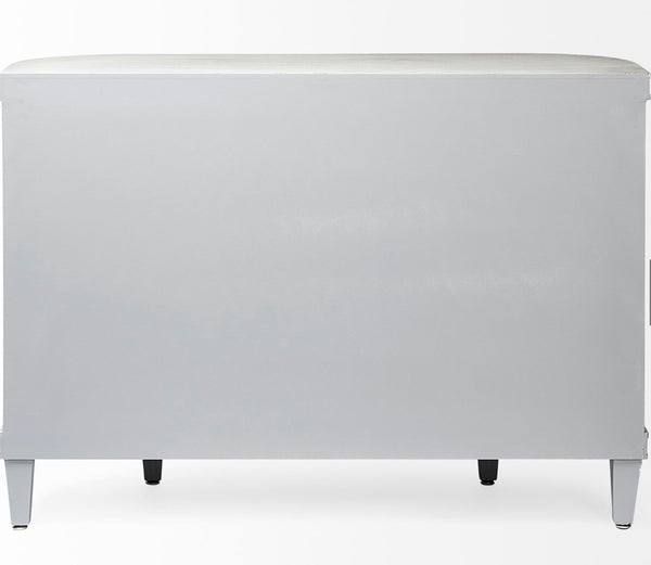 Grey 4 Door Curved Cabinet